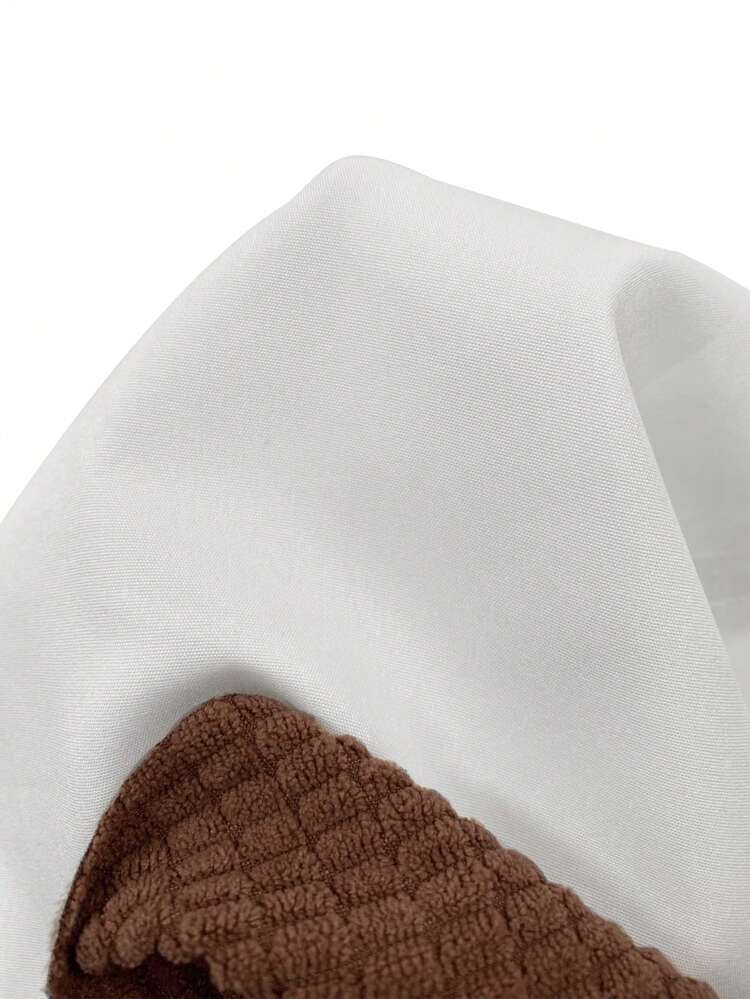 Women'S Puff Sleeve Patchwork Fabric Shirt