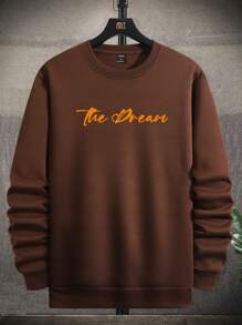 Manfinity EMRG Men's Sculpture Patterned Sweatshirt - Coffee Brown - View 3