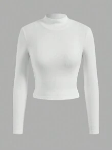 SHEIN EZwear 3入組大碼立領長袖t恤 - 彩色 - 查看 4