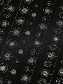 Aveloria Affinna Random Pattern Vest Jacket Western Retro Outfit  - Black - View 4