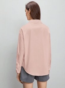 BizChic Women's Drop Shoulder Blouse - Dusty Pink - View 2