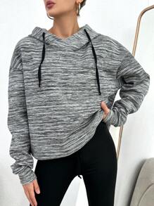 EURMUSE Của phụ nữ Dây rút Áo nỉ có mũ - Nhiều màu - Xem 1