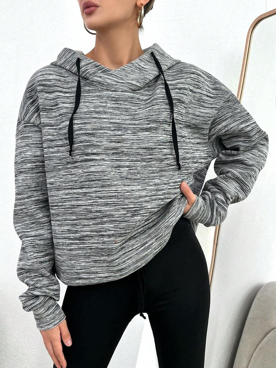 EURMUSE Của phụ nữ Dây rút Áo nỉ có mũ - Nhiều màu - Xem 1