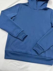 SHEIN LUNE Sweat À Capuche Unie Pour Femme