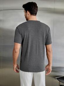 Manfinity NXTstreet Camisa Polo De Manga Corta De Punto Para Hombres - Negro - Ver 2
