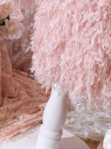 Infant Pink Plush Dress - Pink - View 7