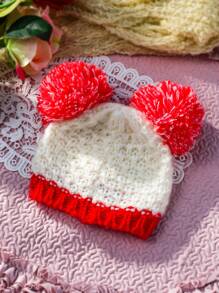 Sơ sinh Em bé Cô gái Love Tim Nhiếp ảnh Pom Pom Mũ - Nhiều màu - Xem 4