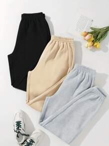 SHEIN EZwear 女士純色運動褲 - 彩色 - 查看 1