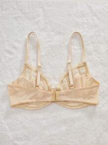 FloralLove Sujetador con aros de encaje lencería para mujer - Rosa Oxidada - Ver 2