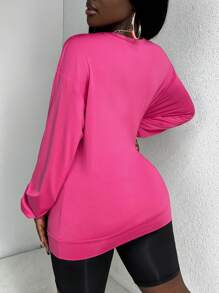 Slaydiva 女式標語長袖 T 卹