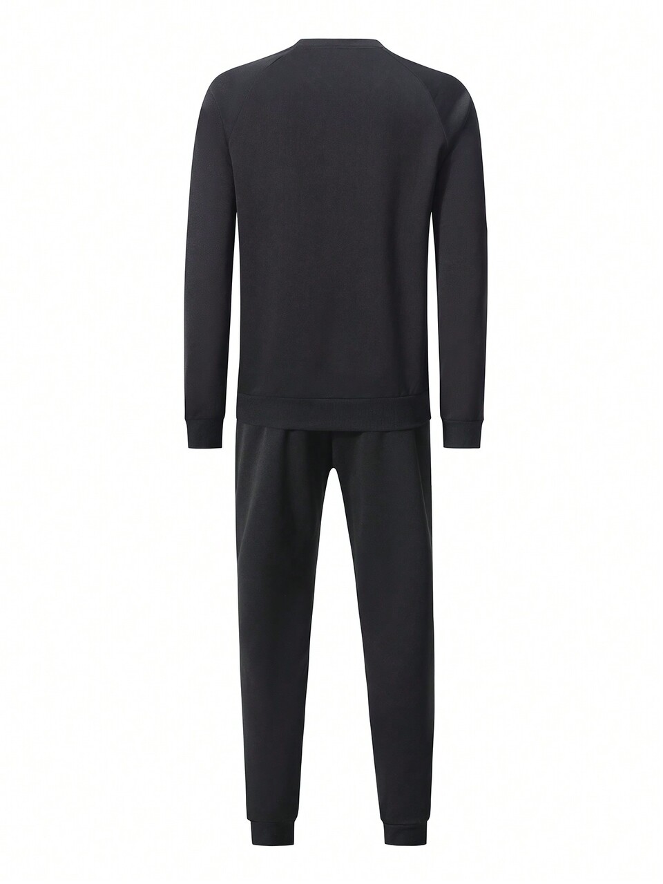 Boyfriend Style Men's Color-Block Raglan Sleeve Sports Suit, Athletic Suit, Tracksuit Workout Set Gym Set Workout Set