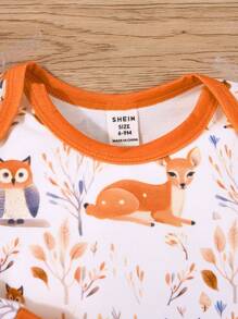 Mono Para Bebé Niña Con Patrón De Dibujos Animados