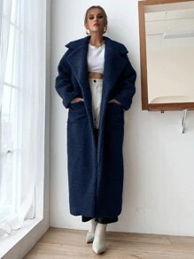 SHEIN Essnce Quý cô Phù hợp thường - Màu xanh hải quân - Xem 4