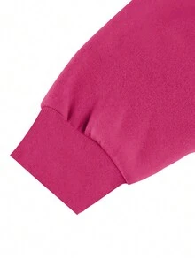 Flirla Women'S Plus Size Hooded Letter Print Fleece Sweatshirt With Bear Design - Black - View 3