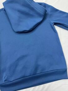 SHEIN LUNE Sweat À Capuche Unie Pour Femme