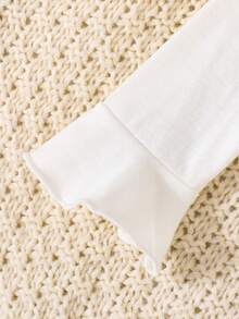 2pcs/Set Baby Girls' Lace & Floral Edge Outfit, Cute, Elegant, , Casual, Suitable , Parties, Vacations, And Daily Wear - Multicolor - View 4