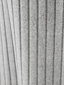 Mulvari 大尺碼純色優雅扭結長袖連身裙 - 淺灰色 - 查看 6