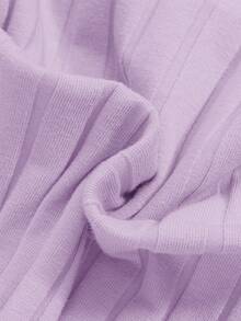 SHEIN 年輕女孩3入組純色立領合身休閒t恤