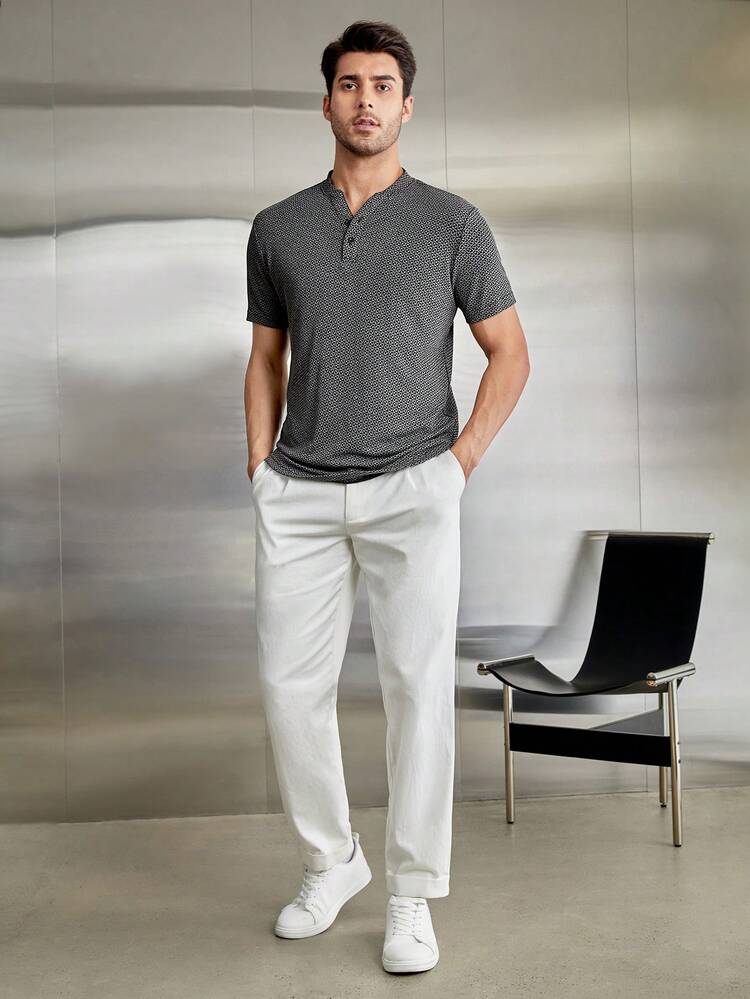 Men's Short Sleeve Knit Polo Shirt