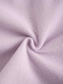 SHEIN EZwear 女士圖案印花圓領長袖運動衫 - 紫丁香色 - 查看 4