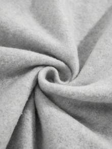 SHEIN EZwear Cartoon Goose Pattern Hooded Long Sleeve Sweatshirt - Grey - View 4