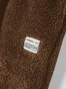 RueChic Men's Simple Solid Color Hooded Sweatshirt And Sweatpants Two-piece Set - Camel - View 6