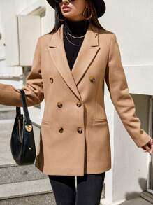 RueChic Piepkraag Dubbel Rijn Knoppen Blazers