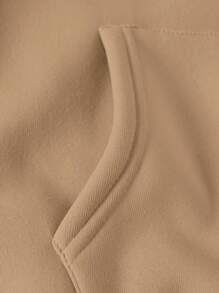 INAWLY 女士连帽抓绒卫衣，带抽绳，适合毕业季、返校季、毕业典礼、教师节等场合，秋季返校套头衫 - 咖啡棕 - 查看 3