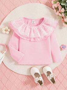 SHEIN Camiseta Interior De Estilo Dulce Y Lindo Para Niñas - Rosa - Ver 1