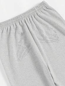 SHEIN Unity Solid Color Drawstring Sweatpants - Grey - View 6