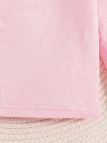 SHEIN Camiseta Interior De Estilo Dulce Y Lindo Para Niñas - Rosa - Ver 5