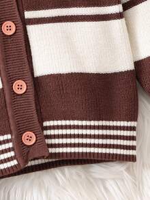 Baby Boys' Striped Colorblock Cardigan - Brown - View 6