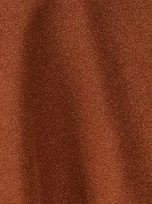 SHEIN LUNE 女性毛呢外套,釦子細節設計,帶斗蓬領 - 棕色 - 查看 8
