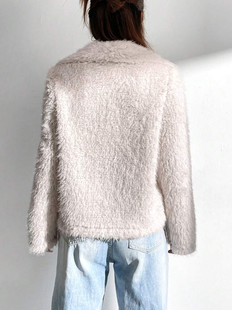 Women's Lapel Plush Coat