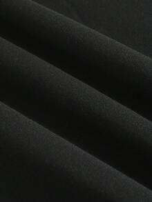 SHEIN LUNE Của phụ nữ Love In Khẩu hiệu Lông cừu Áo nỉ - màu đen - Xem 7