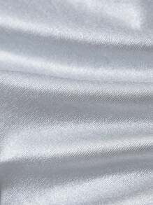 SHEIN ICON 切割設計鍍膜皮紋短款背心上衣 - 銀色 - 查看 10