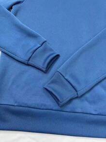 SHEIN LUNE Sweat À Capuche Unie Pour Femme