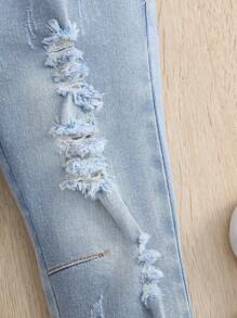 Baby Boys' Light-colored Casual Ripped Jeans