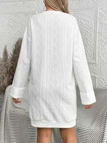 SHEIN Maternity Drop Shoulder Dress - White - View 2