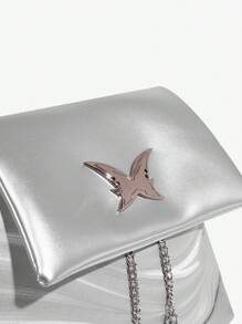 SHEIN ICON Mini Fashion Backpack - Silver - View 6