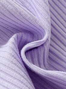 寶寶可愛耳設計秋冬紫色連身褲休閒百搭 - 紫色 - 查看 6