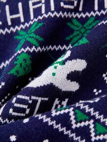 SHEIN Trẻ Cô gái Người Gingerbread In Áo len - Màu xanh hải quân - Xem 5