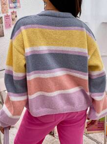 SHEIN Qutie Áo len cardigan màu khối cho nữ - Nhiều màu - Xem 2