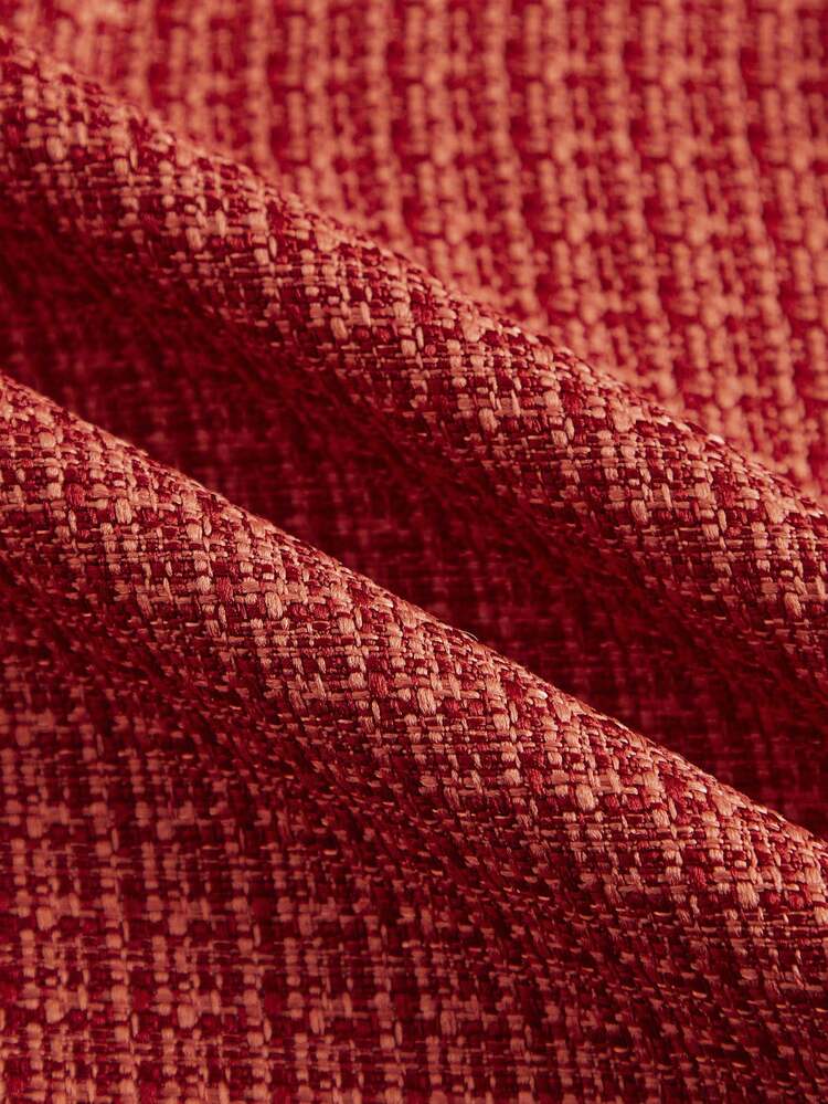 Vintage Elegant Sleeveless Woolen Lace Hem Pleated Dress With Umbrella, Autumn/Winter