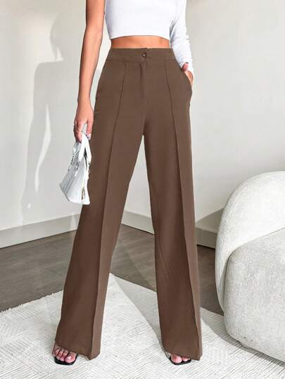 EURMUSE Straight Leg Suit Pants