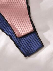 PetitDoll Ensemble De 5 Culottes De Bloquage De Couleur De Grande Taille Pour Femmes