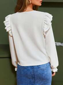 SHEIN Frenchy 女性t恤 - 白色 - 查看 2