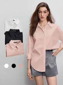 BizChic Women's Drop Shoulder Blouse - Dusty Pink - View 5