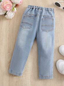 Baby Boys' Light-colored Casual Ripped Jeans