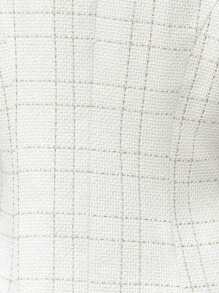 SHEIN Frenchy Nút Trang trí Checkered Áo vest - trắng - Xem 7